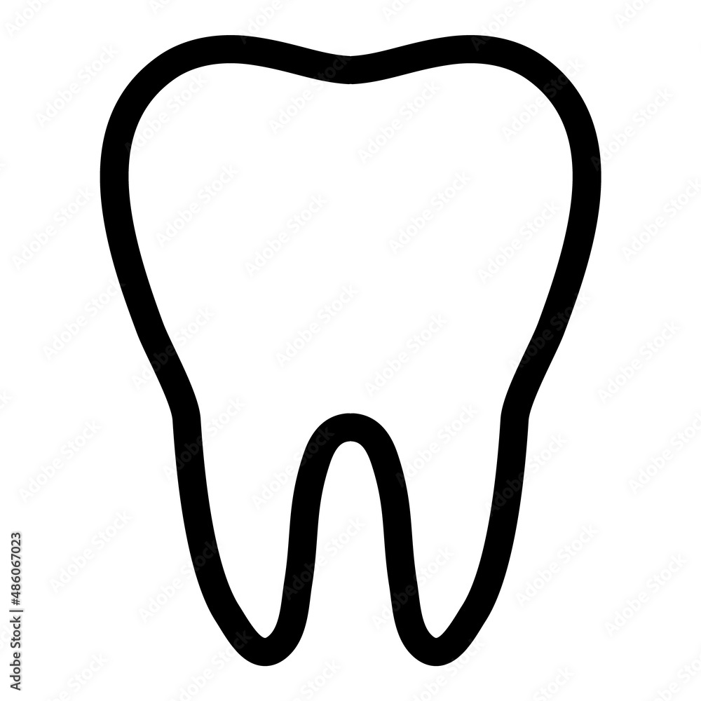 Tooth Flat Icon Isolated On White Background Tooth Flat Icon Isolated On White Background