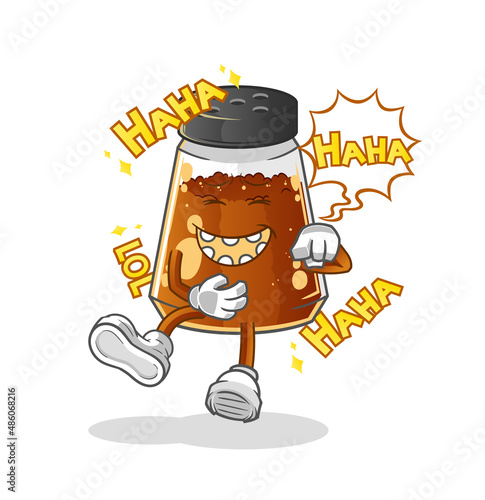 pepper powder Laugh Out Loud character. cartoon mascot vector