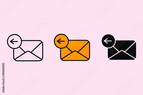 email replay icons  symbol vector elements for infographic web
