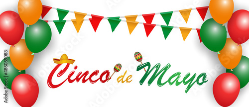 Cinco De Mayo. May 5th in Mexico. Realistic holiday attributes. mexican style