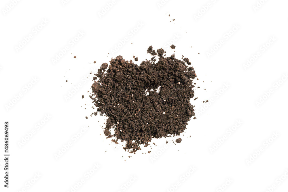Black land for plant isolated on white background. Black land for plant isolated on white background.