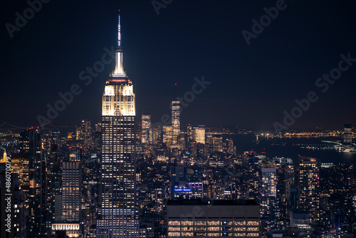 New York skyline at night