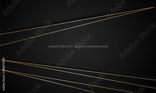 dark background with abstract gold lines