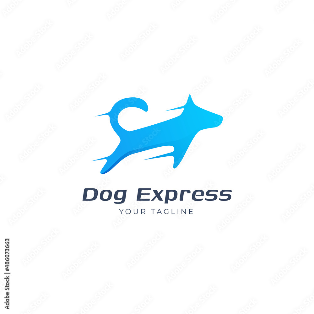 dog express logo design template dog express logo design template