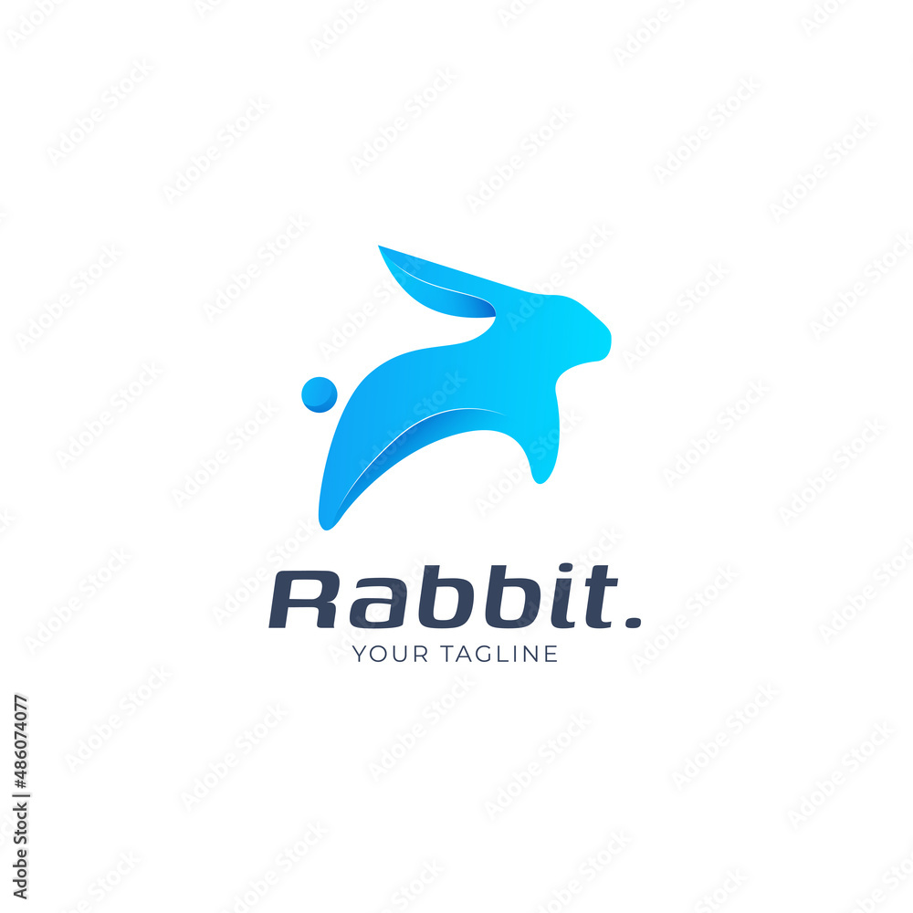 jumping rabbit logo design jumping rabbit logo design