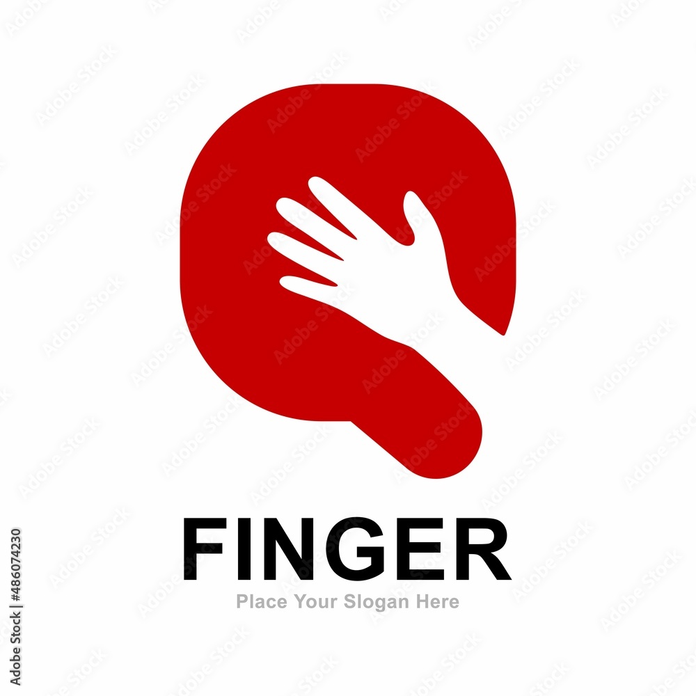 letter Q with hand fingers logo vector design. Suitable for hand symbol, partnership, identity, support, and teamwork letter Q with hand fingers logo vector design. Suitable for hand symbol, partnership, identity, support, and teamwork