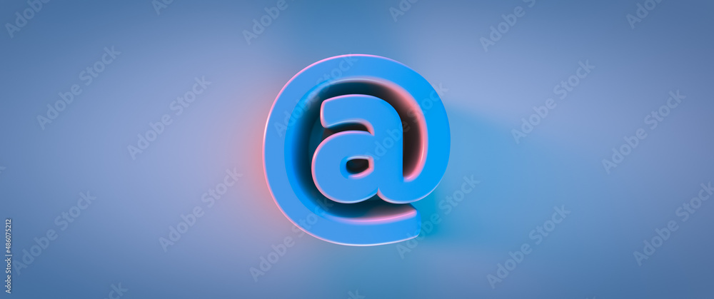Design element email sign. At, @ Icon