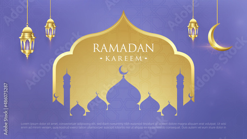 Eid Mubarak greeting Card Illustration, ramadan kareem vector Wishing for Islamic festival for poster, background