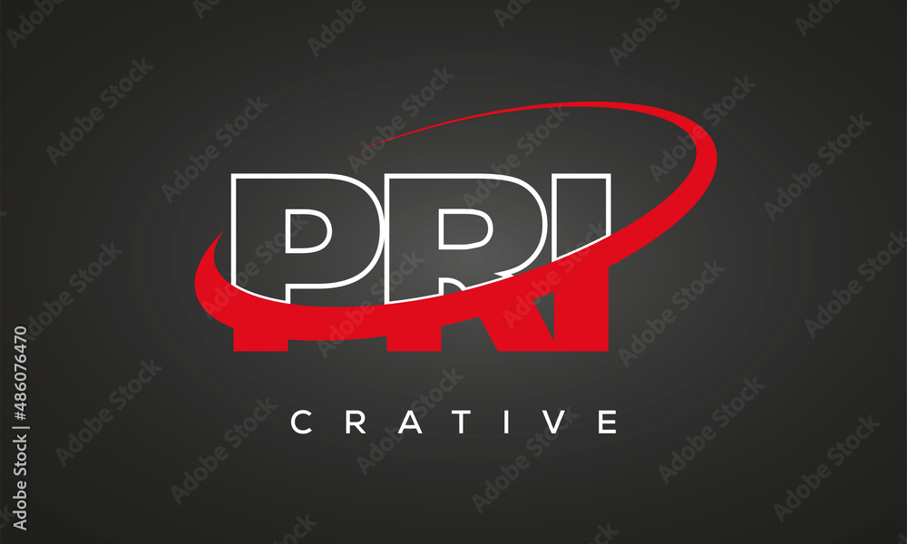 PRI letters creative technology logo with 360 symbol vector art template design PRI letters creative technology logo with 360 symbol vector art template design