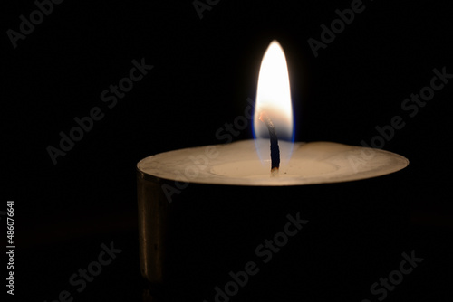 Bright flame of candles symbolizing life