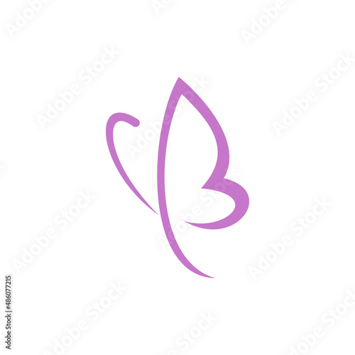 Photography butterfly logo design vector template