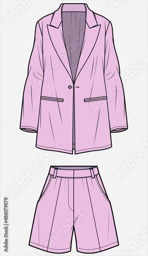 BLAZER WITH SHORT PANT FOR WOMEN