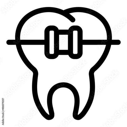 Bracket System Flat Icon Isolated On White Background