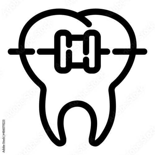 Bracket System Flat Icon Isolated On White Background