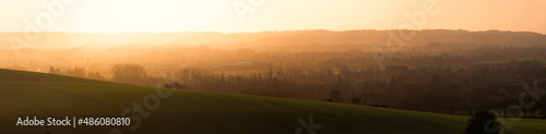 Sunrise in the fields panorama © MCM