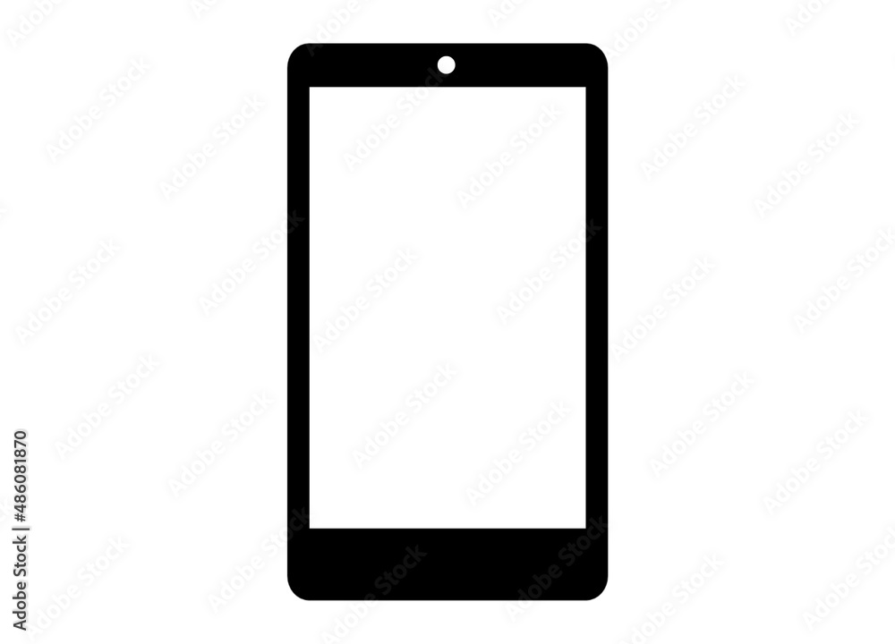 smartphone isolated on white background. mobile phone. smartphone isolated on white background. mobile phone.