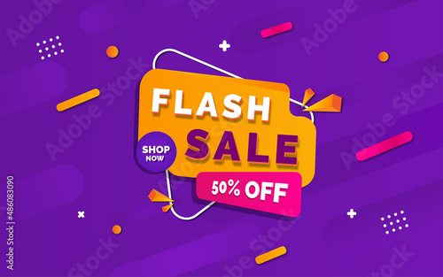 Flash sale modern banner template design.
