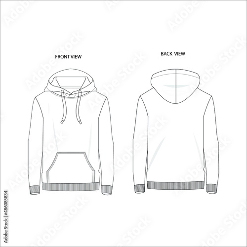 hoodie drawing, men's hoodie, men's hoodie line, hoodie jacket