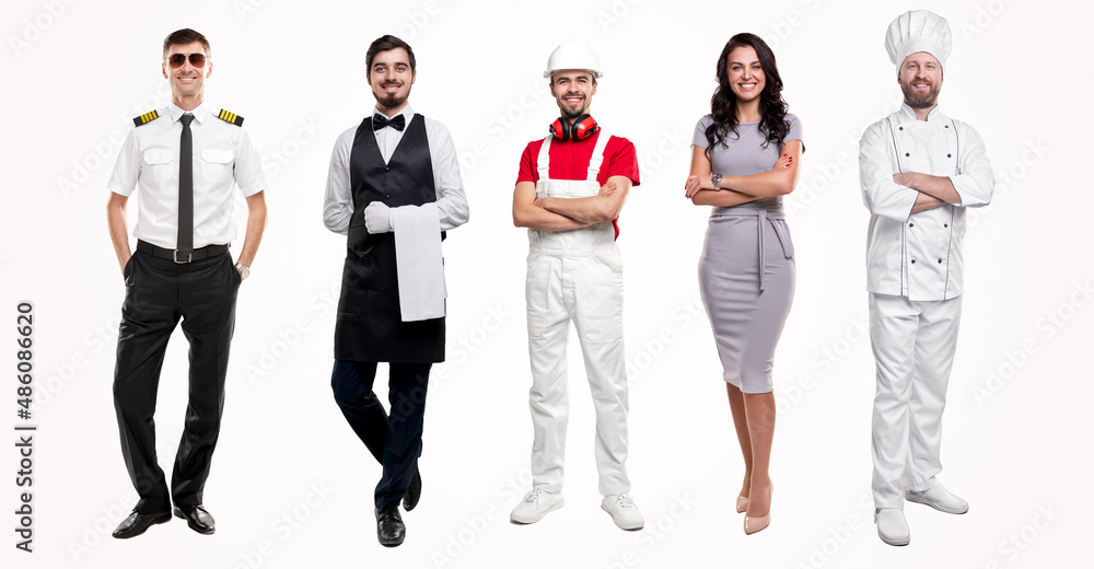 Obraz premium Group of confident male and female employees