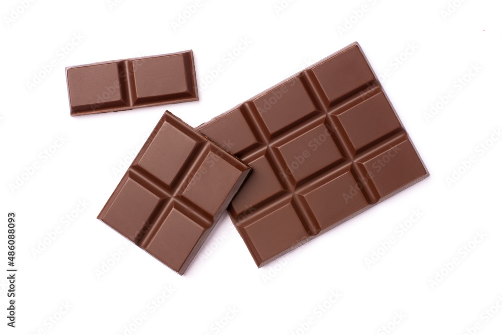 chocolate bar isolated on white