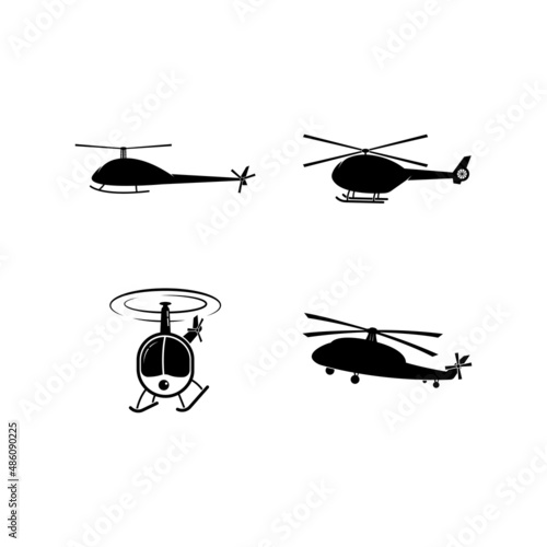 helicopter vector design ilustration logo