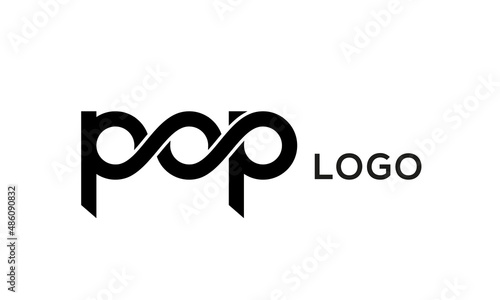 Letters OOP creative logo design vector