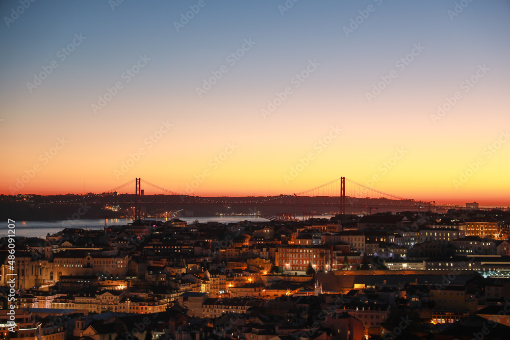 Naklejka premium Lissabon Sunset