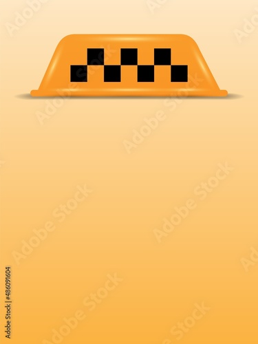 Sign taxi on cubes with blank background. Cab transportation logo sign. Vector