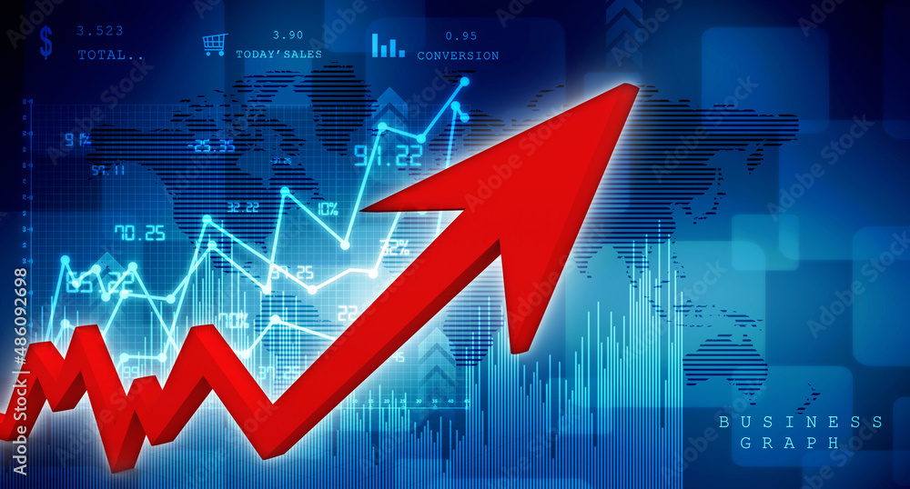 3d rendering Stock market online business concept. business Graph 3d rendering Stock market online business concept. business Graph