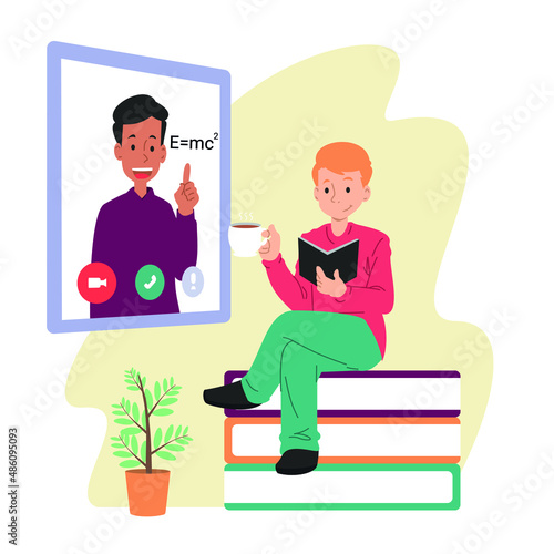 Mentoring Online Illustration