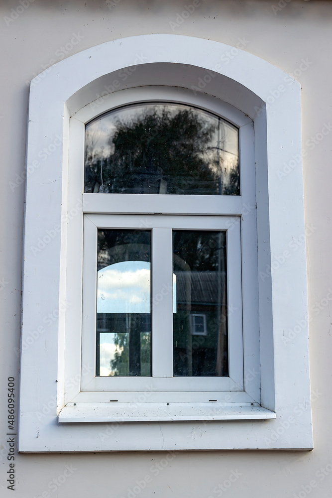 window with carved platbands window with carved platbands