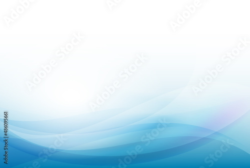 Elegant wavy blue abstract background. Smooth wavy lines in blue.