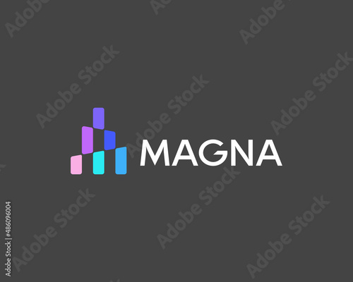 Abstract house, building vector icon logo design template. Creative colorful home, real estate, property vector icon sign logotype.