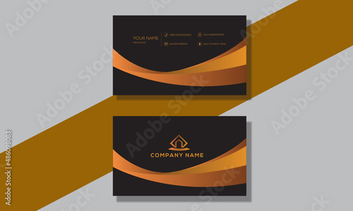 luxury golden business card design template