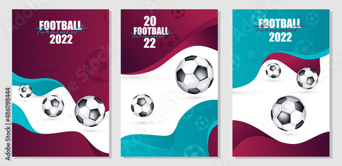 Qatar football 2022. ball graphic design vector illustration. Qatar stylish background gradient