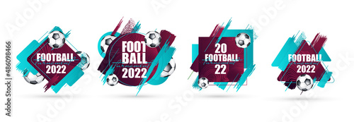 Qatar football 2022. ball graphic design vector illustration. Qatar stylish background gradient