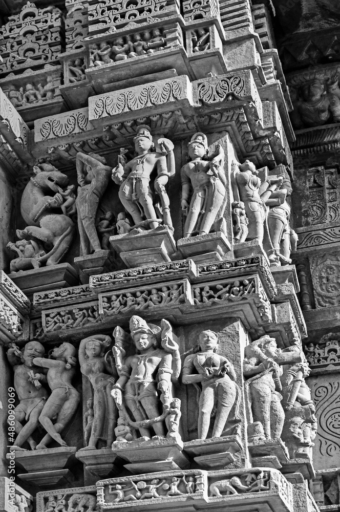Human Sculptures of Vishvaanatha Temple, Khajuraho, India, UNESCO site.