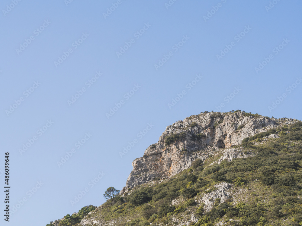 High of the mountain La Cruz del Juanar in Sierra Blanca, Marballa, Spain