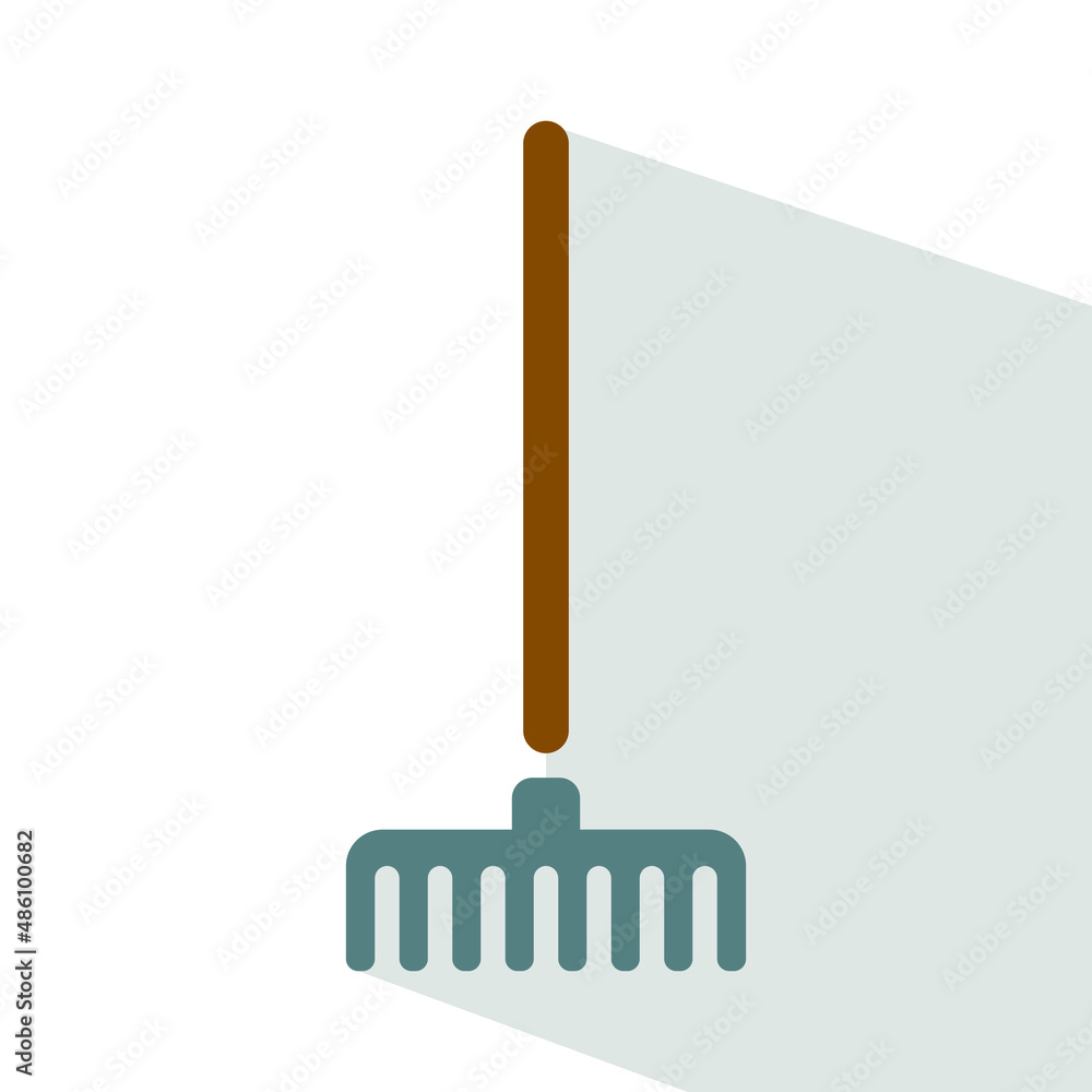 rake icon, gardening tool, vector illustration rake icon, gardening tool, vector illustration