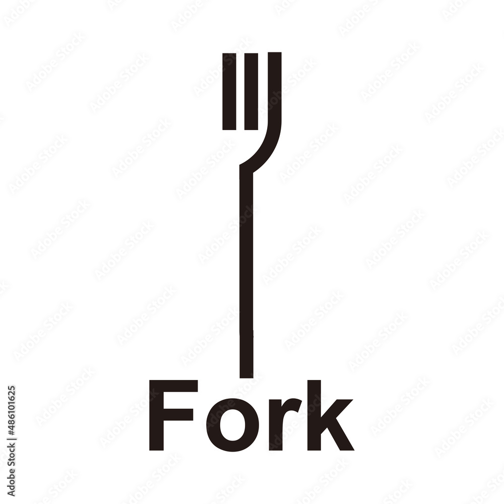 fork icon vector illustration sign fork icon vector illustration sign