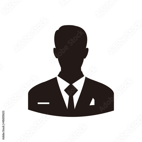 User icon of man in business suit sign