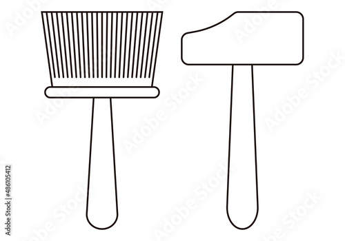 Icono negro de broca y martillo.