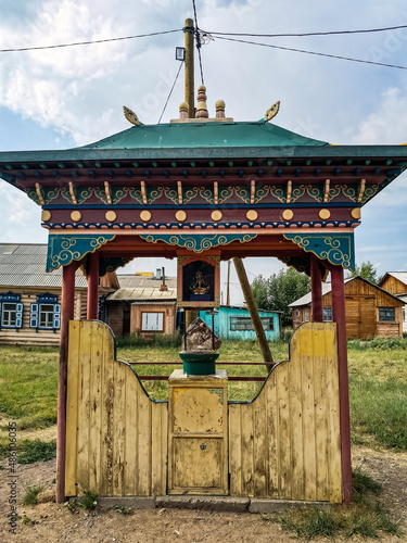 The Ivolginsky Datsan Monastery is a Buddhist temple located near the city of Ulan-Ude in Buryatia, Russia. July. 2020. photo