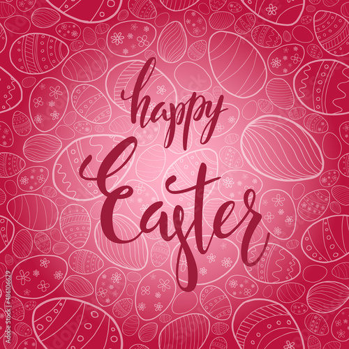 Easter pattern with holiday eggs