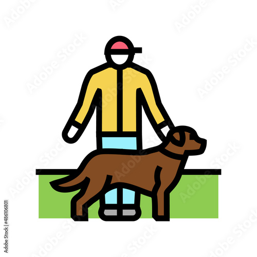 pet sitter color icon vector. pet sitter sign. isolated symbol illustration
