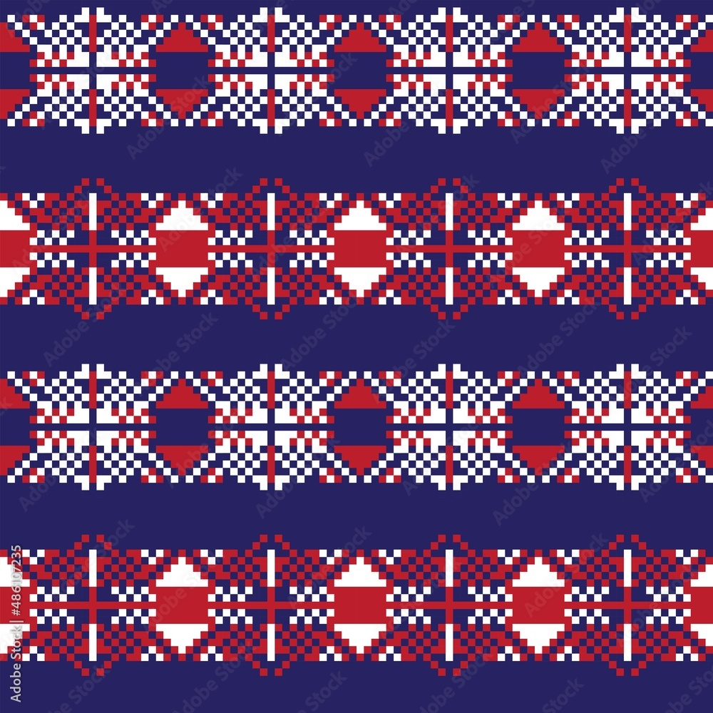 Christmas Fair Isle Seamless Pattern Design Christmas Fair Isle Seamless Pattern Design