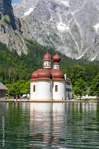 A beautiful shot of St Bartholoma Church Konigssee Germany photo