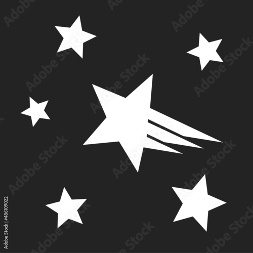 Shooting star flat icon