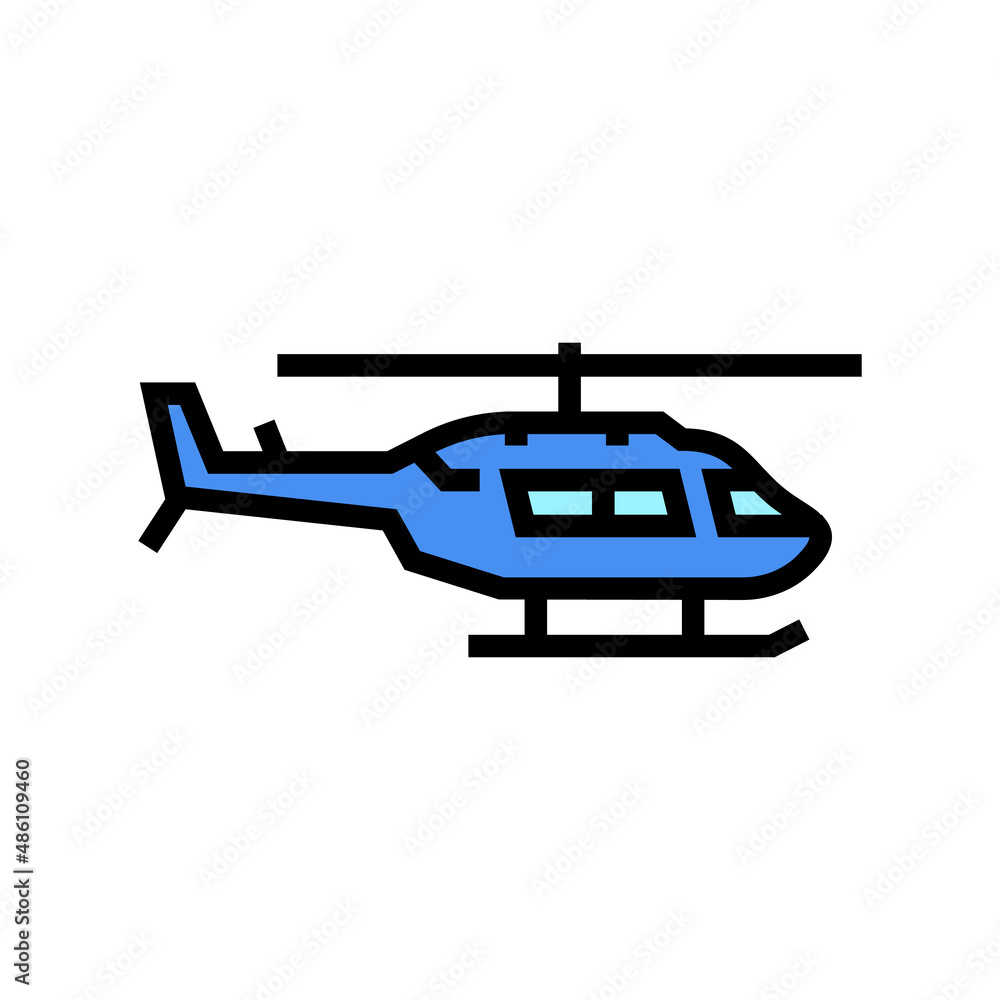 helicopter transport color icon vector. helicopter transport sign. isolated symbol illustration