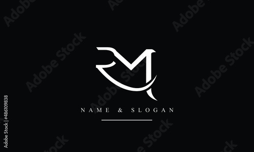 RM, MR, R, M abstract letters logo monogram